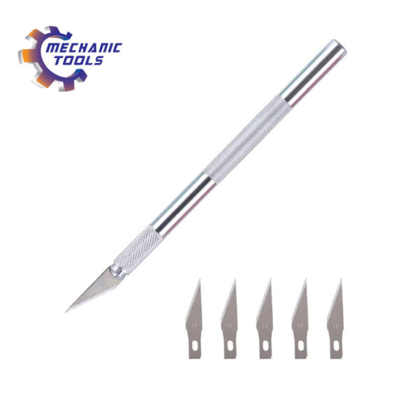 ONE-STOP OS-K10 PRECISION KNIFE ALUMINIUM HANDLE WITH STAINLESS STEEL BLADE - 5PCS